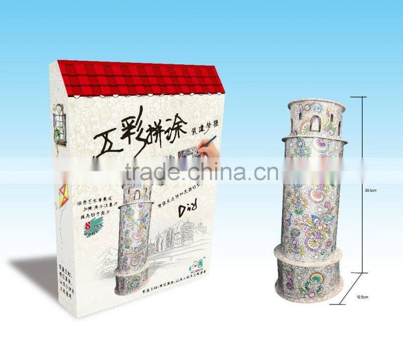 newly-developed 3D painting paper puzzle for kids LT8884D