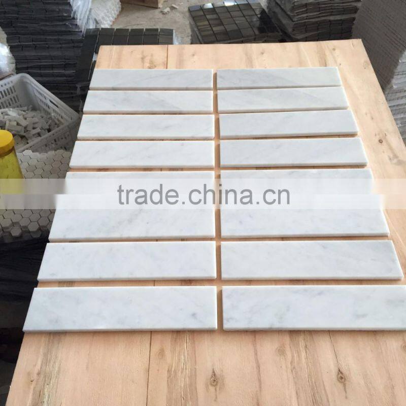 Subway Mosaic Tiles Bianco Carrara Mosaic Tile Carrara Marble Mosaic