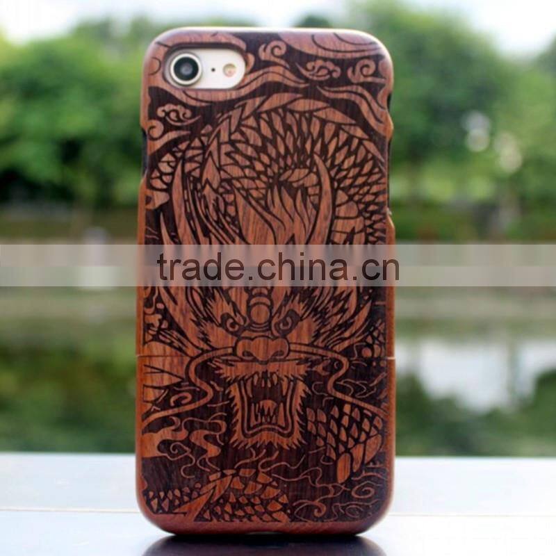 Classical Chinese walnut/bamboo/rosewood/cherry/maya cartoon cell phone case for Iphone