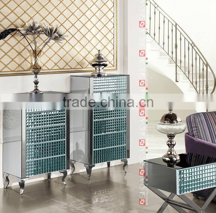 Special offer luxury design white and black living room cabinet LV-D804