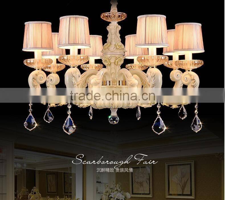 ZG202 Momoda luxury decorations French style ceramic Cream white living room bedroom villa big lighting chandelier pendant lamp
