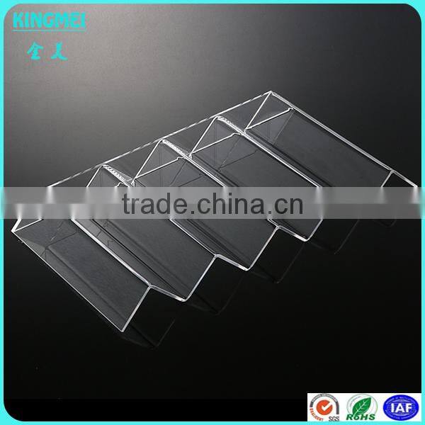 Clear acrylic mirror food tray with handle