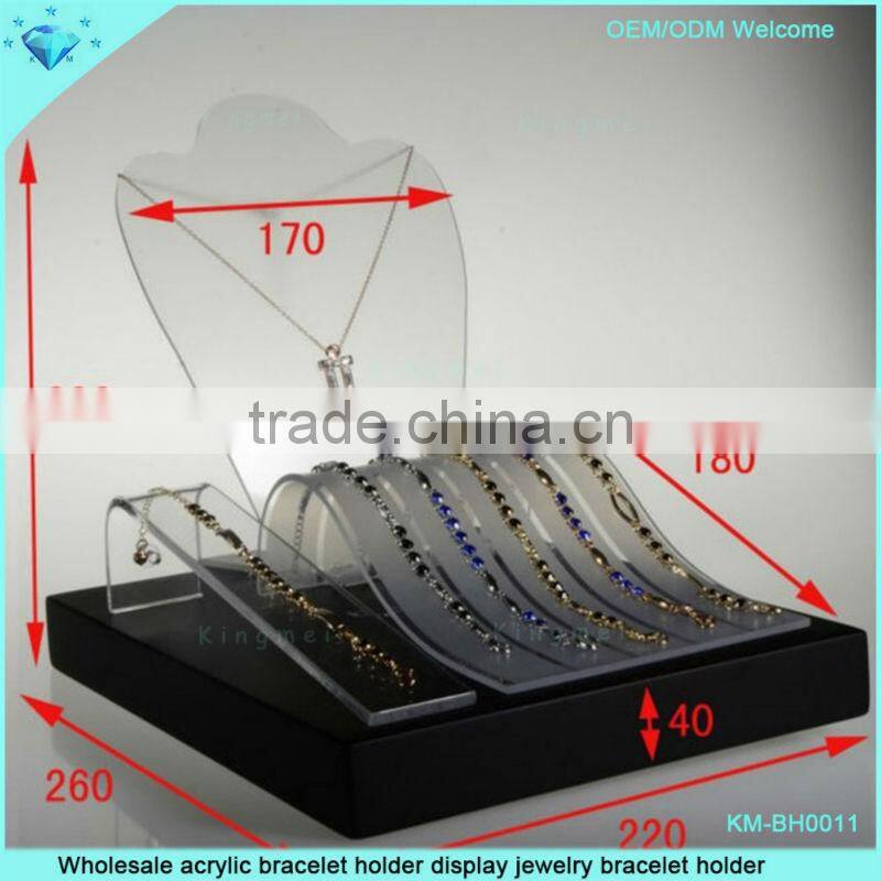 Custom hot frosted acrylic jewelry display, acrylic necklace Stands