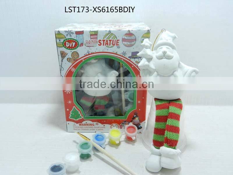 ceramic diy paint statue for christmas gift