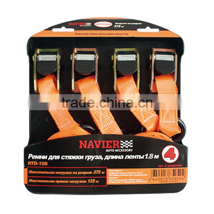 1.8m 375kg ratchet tie down set