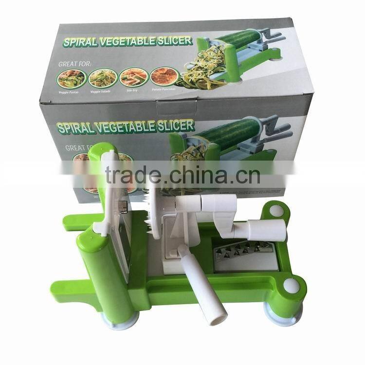 2016 hot sale new design green spiral slicer for ktichen as seen on tv