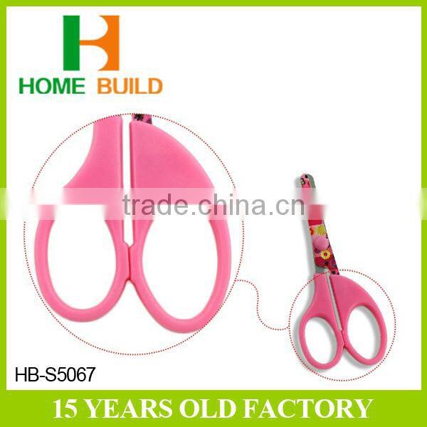 Factory price HB-S5067 5" colorful blades plastic handle school scissors