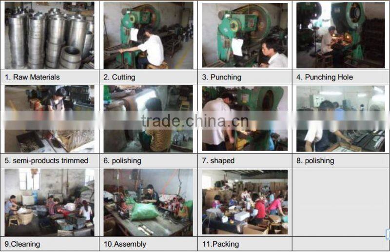 p45-059 6pc stainless steel color knife set with wooden folding block