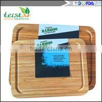 Beautiful Large 100% Organic Bamboo Cutting Board: Wood 18x12 w / Juice Groove. Knife & Eco-friendly!