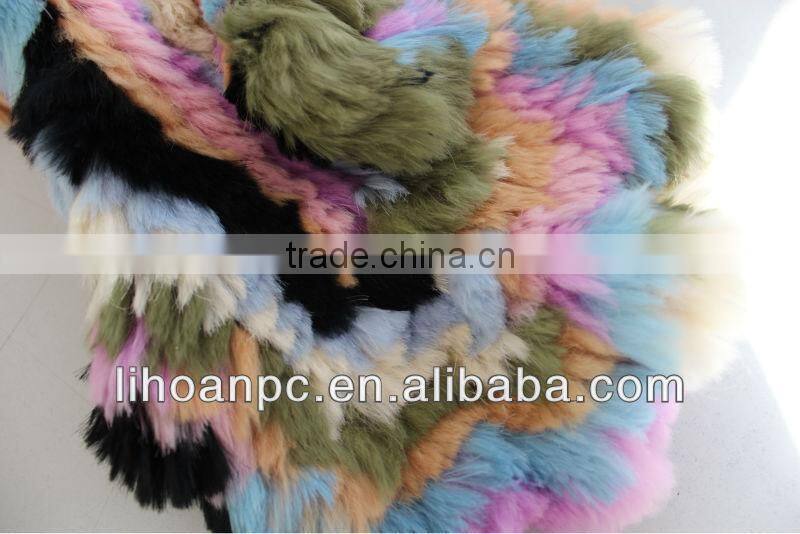 rex rabbit fur scarf