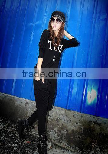 100% cotton custom and printed women's track suit