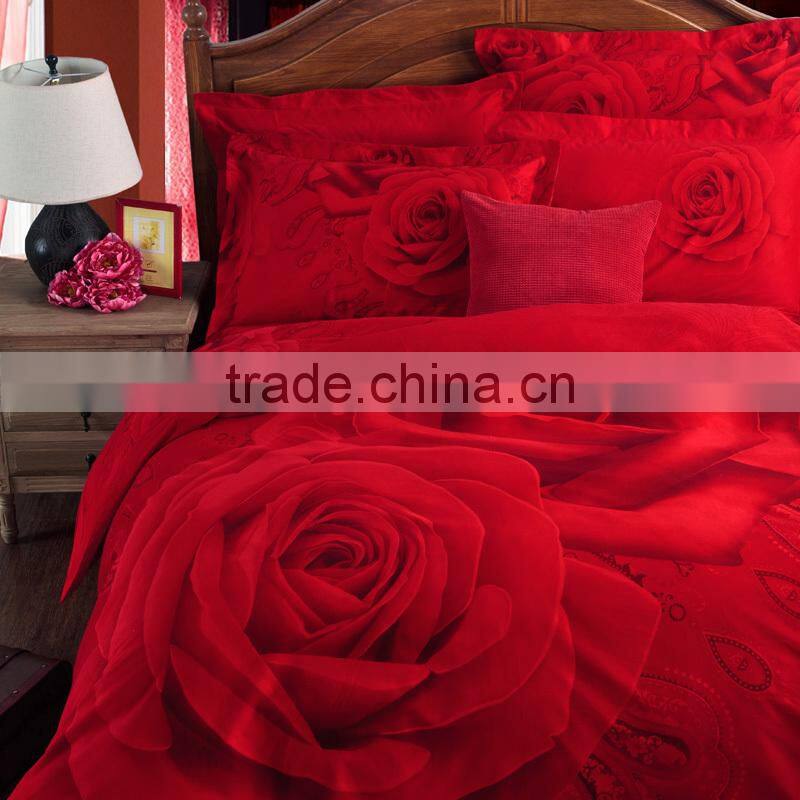 Chinese100%cotton luxury wedding bedding set