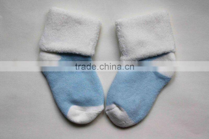 Custom turn cuff floor baby socks baby home socks