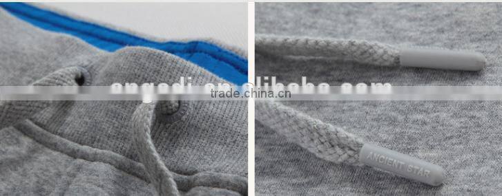 Custom cotton men's fashionable jogger pants with zipper and logo printed sport wear