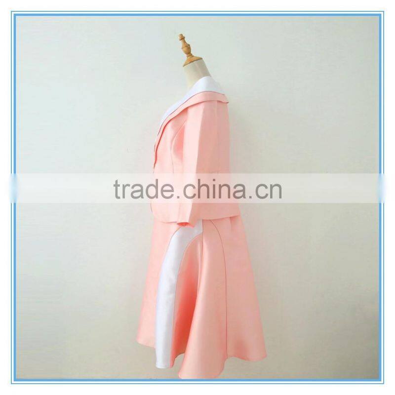 Elegant Skirt Sets Pink Color Combination Wholesale Church Suits For Ladies