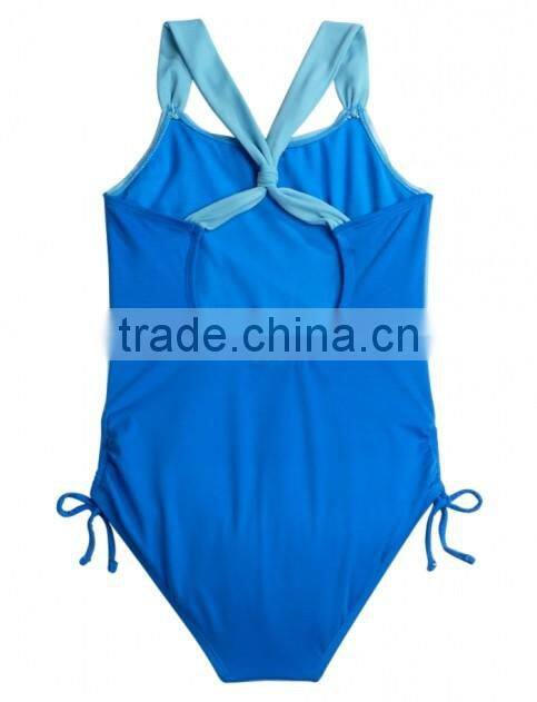 Top quality one piece design dark blue sexy women swimwear