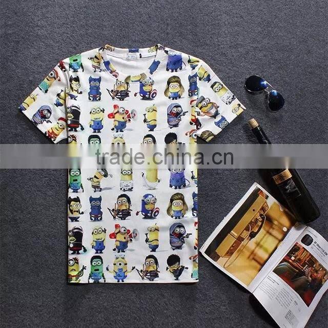 2016 brand clothes fresh from Europe and America Top hot men casual tshirt 3d clown Print Tee Tops 50 design