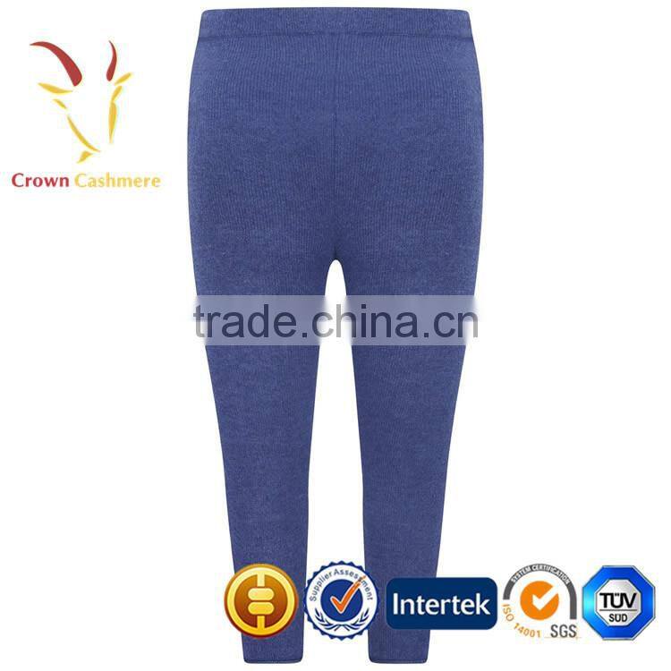 Color Blue Plain Kids Knitted Pants