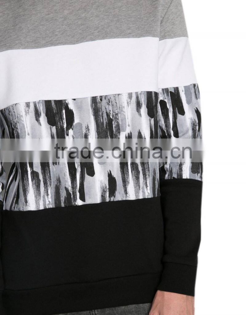 Street style 100% cotton mens full print sweatshirts