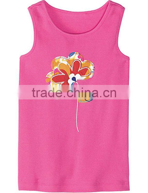 Plain girls pink tank tops