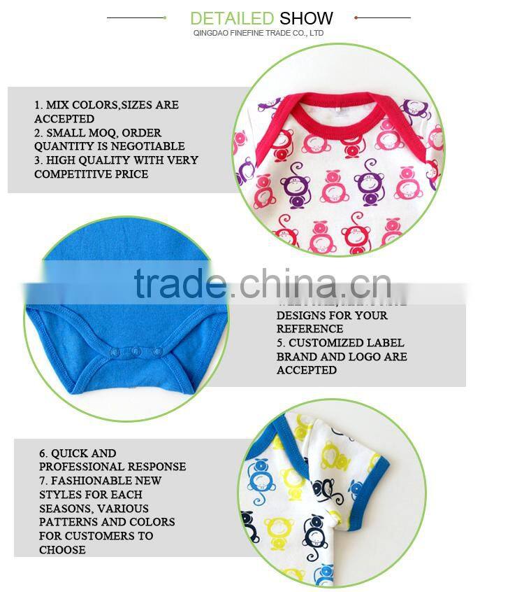 Baby Clothes Printed Lace Romper In Baby Rompers With Organic Cotton