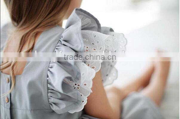 Original Baby Cotton Frocks Designs Backless Little Girls Party Dresses Kid Clothing