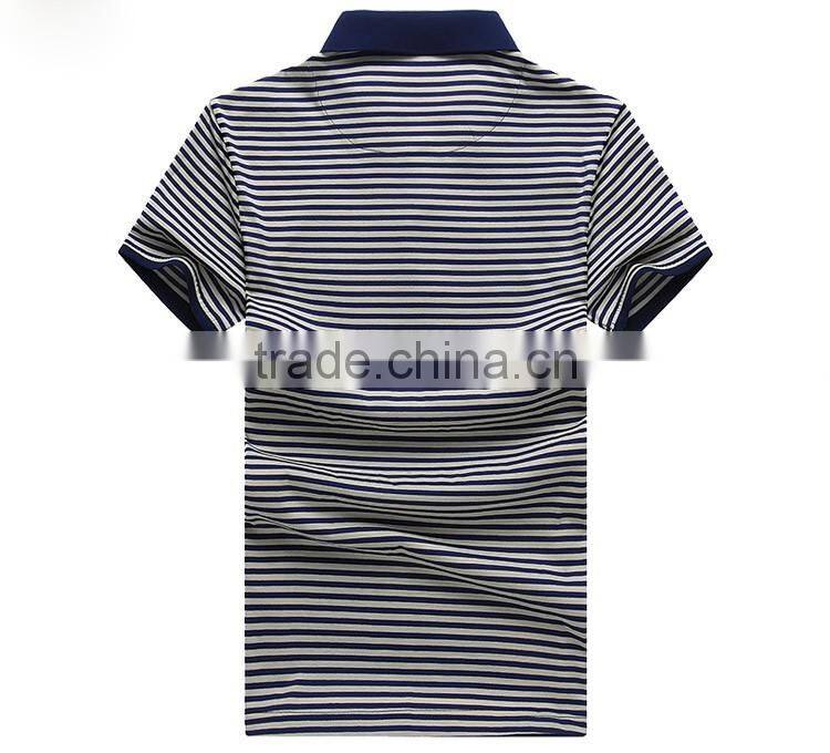 men fashion 100% cotton golf custom striped polo shirt