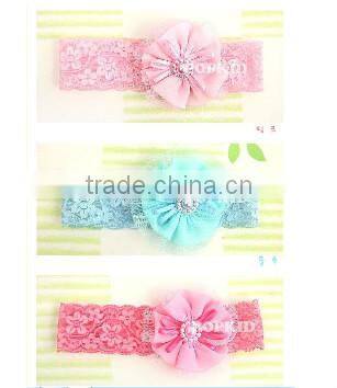 Wholesale Various Colors Flower Baby Headbands for Girls Hair Acessories Europeanstyle New styles Cute Kids Baby Girls Headband