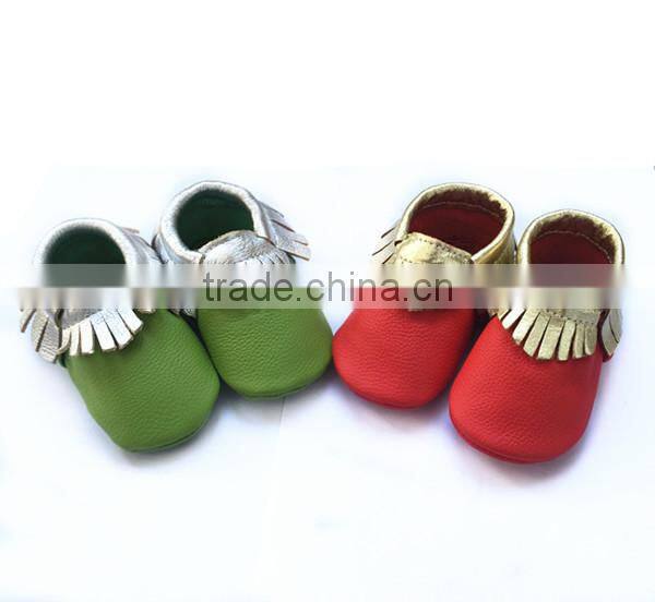 fashion leather children shoes for christmas new born baby shoes