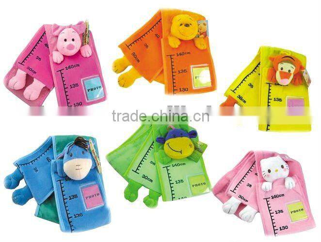baby plush and stuffed toys/plush height charts toy/plush measurment ruler baby toy