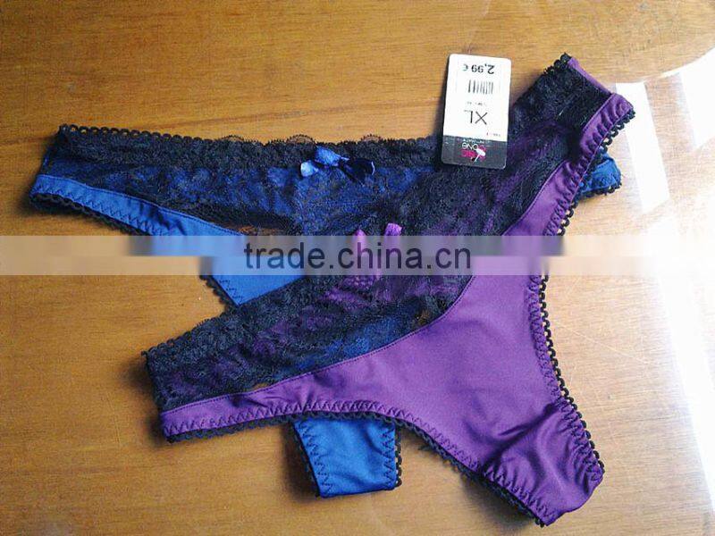 China factory supply women sexy lace thong panty