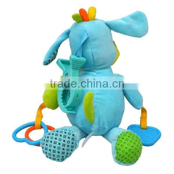 Lovely Squeaky kids plush toys with geometry for formative education/enlighten education