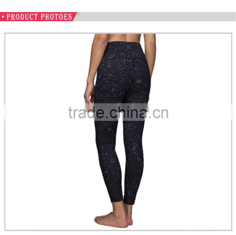 Custom Sports Yoga Wear compression net yarn mesh leggings for women