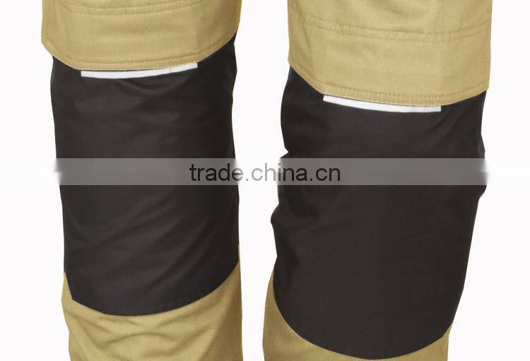 Hot sale economic polycotton trousers men's work overalls bib top pants