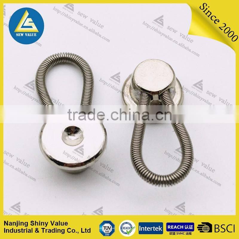 Factory directly supply cheap metal collar extenders with elastic in the spring and pit on the surface