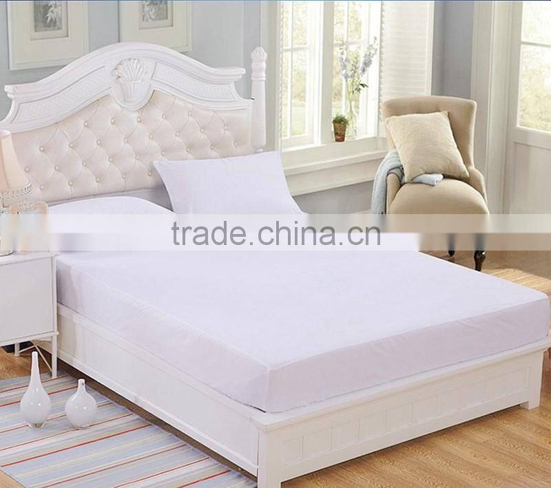100% cotton terry cloth with waterproof TPU film fitted sheet/mattress protector/mattress pad cover