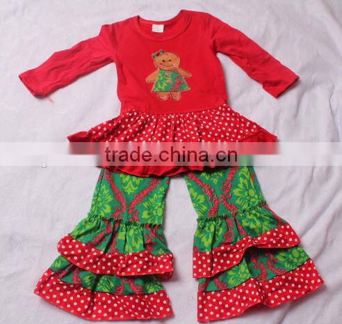 Gingerbread chrsistmas boutique outfits xmas gingerbread kids boutique sets persnickety red and green christmas ruffle outfits.