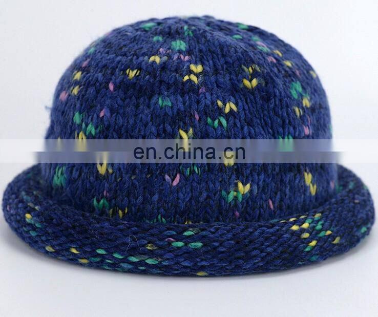 Fasionable new style bucket women men winter warm dome knitting beanie hat