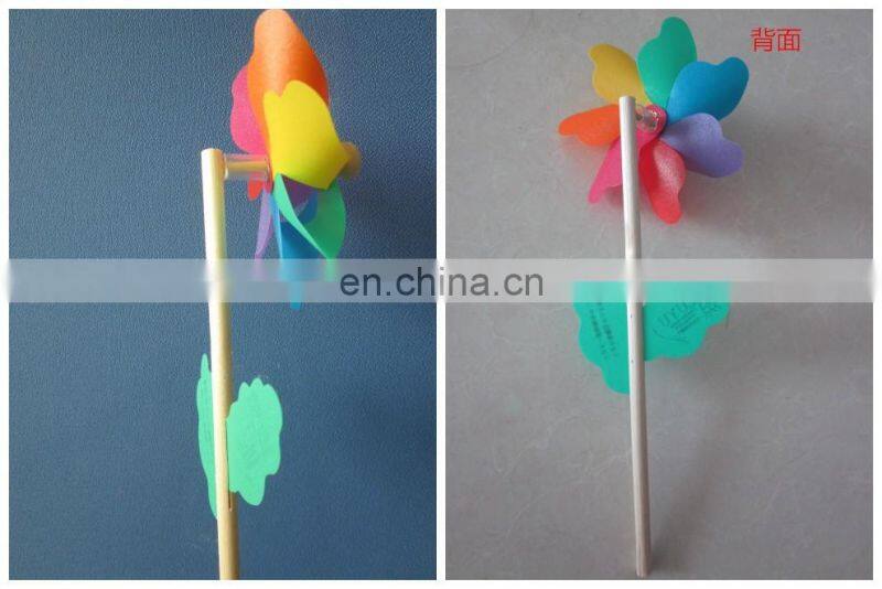 Beautiful promotional flower pinwheel plastic windmill