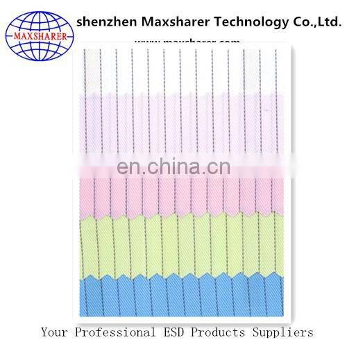 98% cotton, 2% conductive fiber cloth material esd fabric