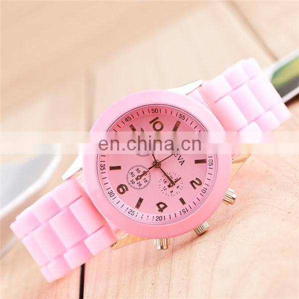 2014 Yiwu Manufacturer Directly Sale Fashion Custom Silicone Wrist Watch