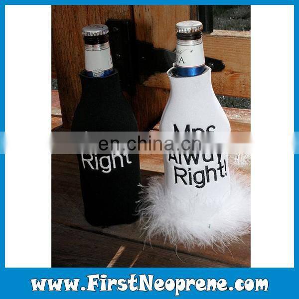 Red Plaid Selected Materials Personalized Beer Coolies