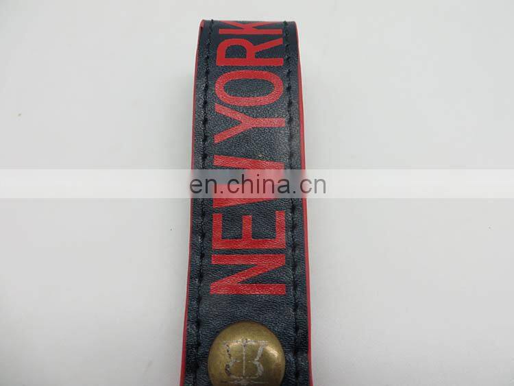 Various Kinds Personalized Design PU Leather Souvenir Keychain
