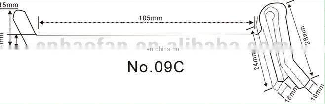 2016 white Eco-friendly plastic pegboard hooks