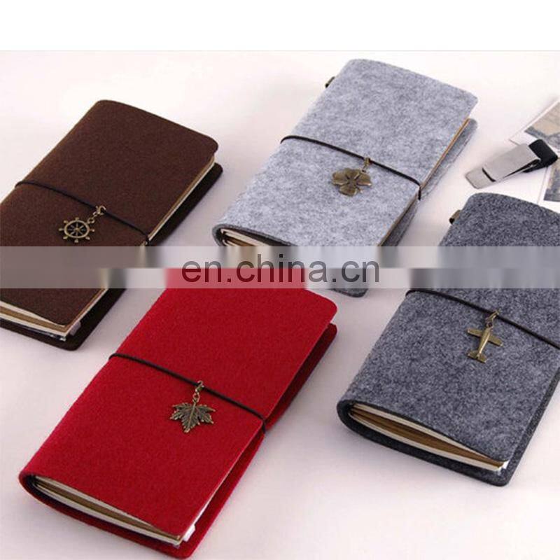 2019 new trend customized Felt diary cover notebook