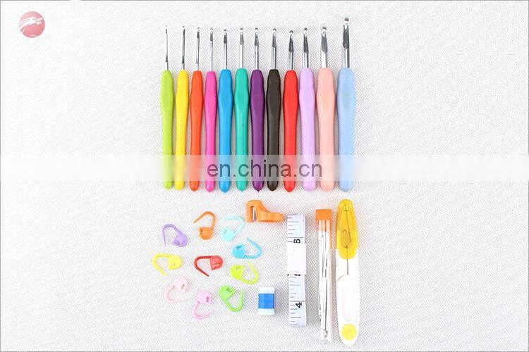 Custom packaging steel crochet hook set crochet hook doubl