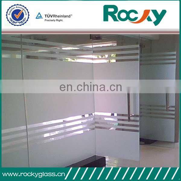 4mm to 10mm Acid etched frosted decorative design wall mirror