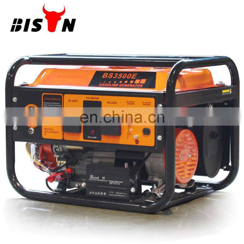BS3500 BISON China Taizhou Home Use Standby 2800W Cooper Wire Recoil Start electric start generador electrico