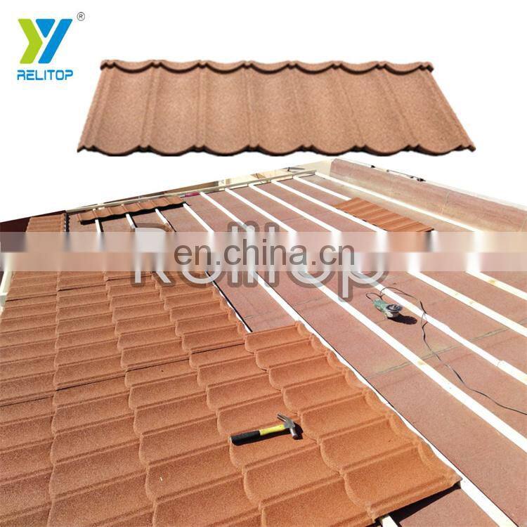 Custom-made Storm Resistant Old Metal Roofing Renovation Material  Stone Coated Steel In Cantonment House Bivouac House Roof