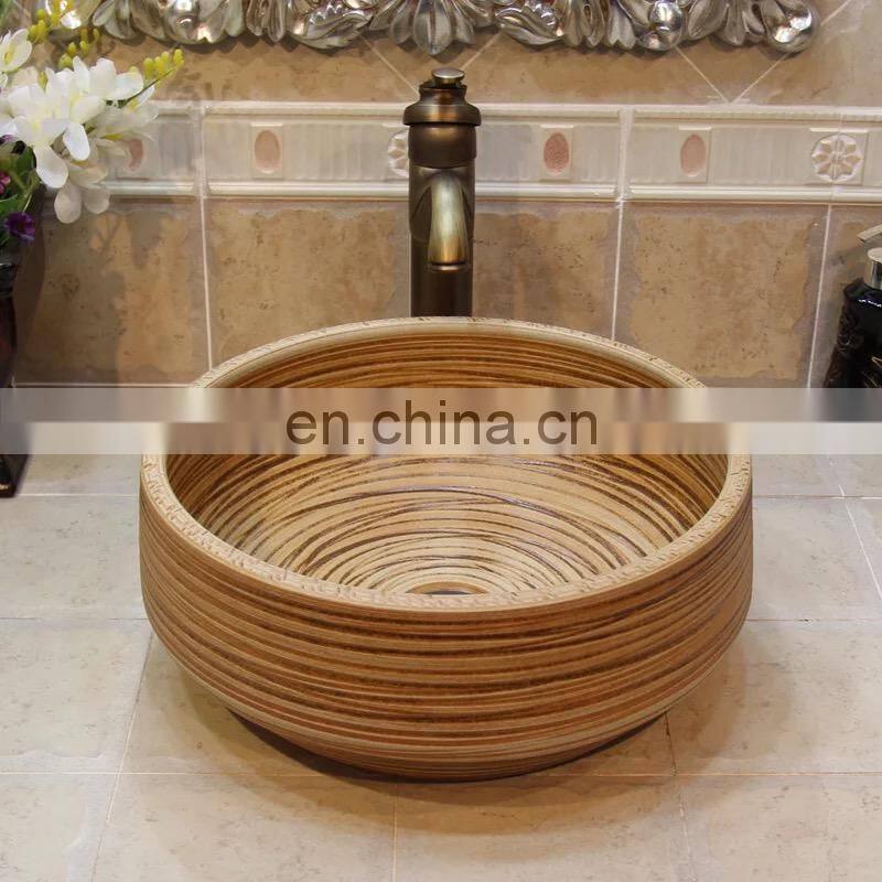China Hand Carved Antique Ceramic Wash basin For Bathroom